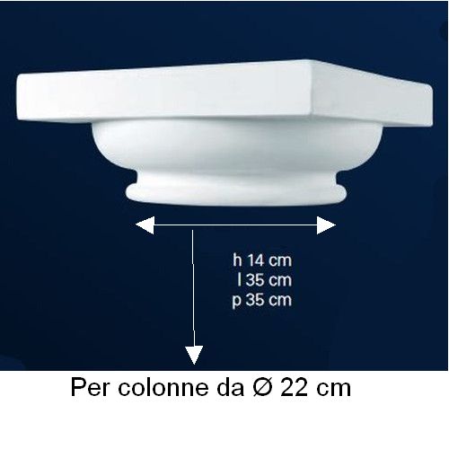 CAPITELLO DORICO IN GESSO PER COLONNE DIAMETRO 22 CM - Clicca l'immagine per chiudere