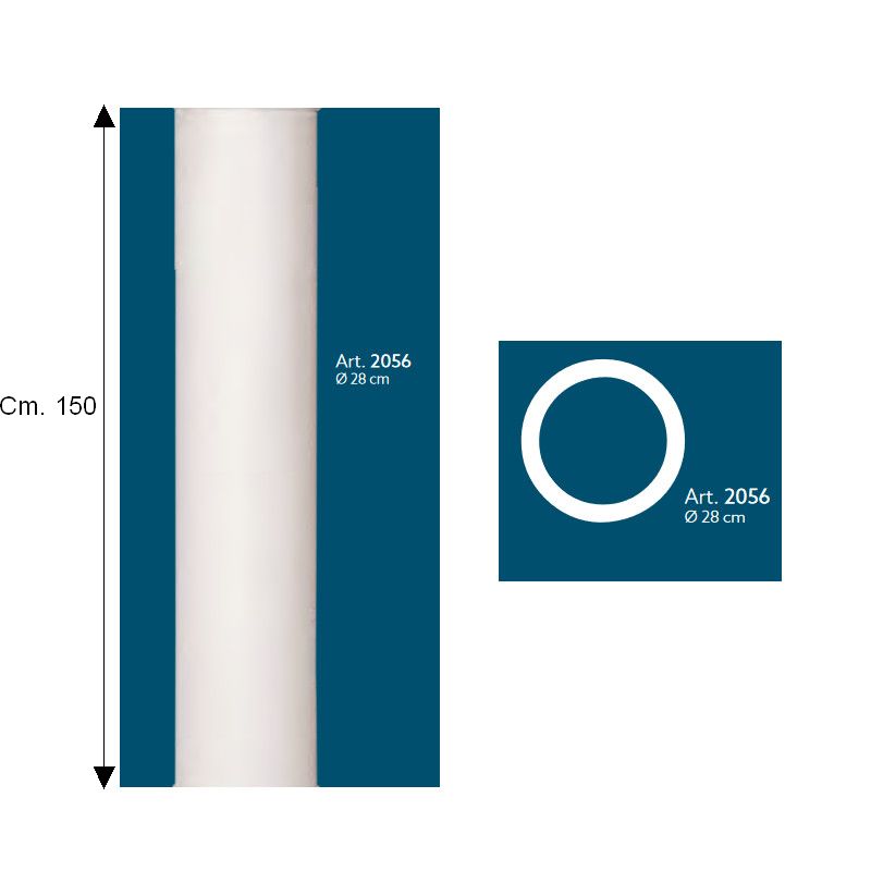 FUSTO COLONNA LISCIA DIAMETRO CM. 28 CIRCOLARE H. CM. 150