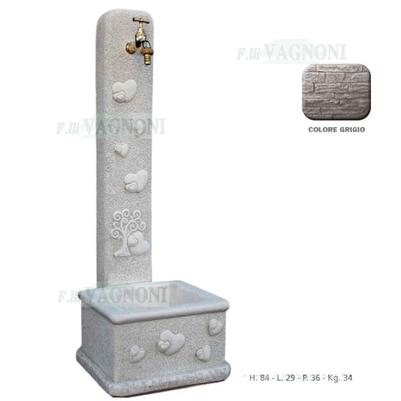 FONTANA A PARETE IN CEMENTO RUSTICA TIRRE [fontanapa465] - 135,00 € :  Fratelli Vagnoni Store!, Per Arredare. Con Stile.