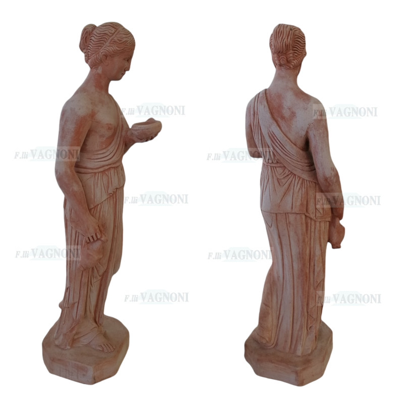 STATUA IN TERRACOTTA TOSCANA VENERE "EBE" Cm. 78