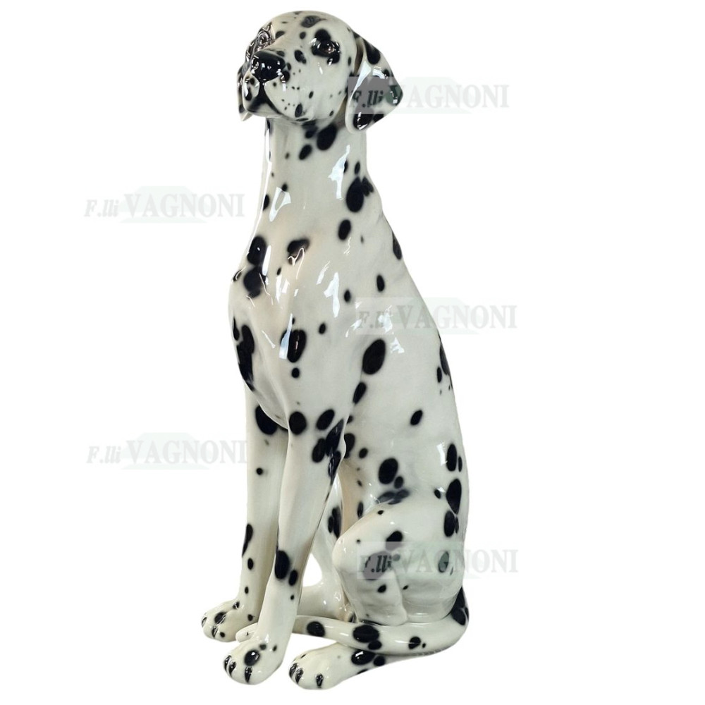 STATUA CANE DALMATA IN CERAMICA CM. 90 -ANIMALI- STATUA CANE DALMATA IN CERAMICA CM. 90 -ANIMALI-