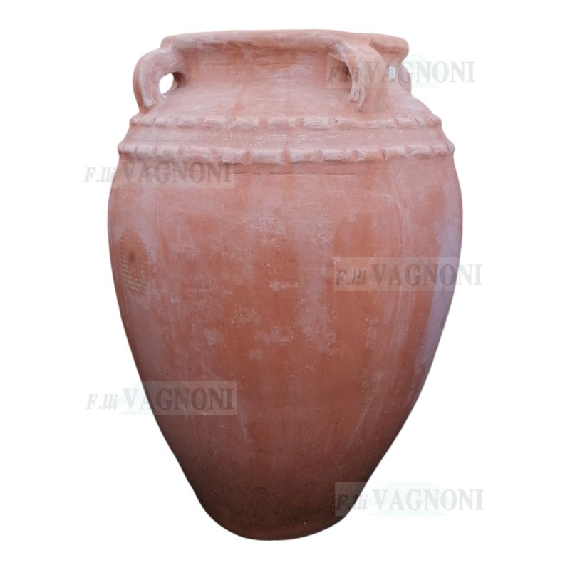 ORCIO ANFORA STILE GRECIA 4 MANICI IN TERRACOTTA CM.72