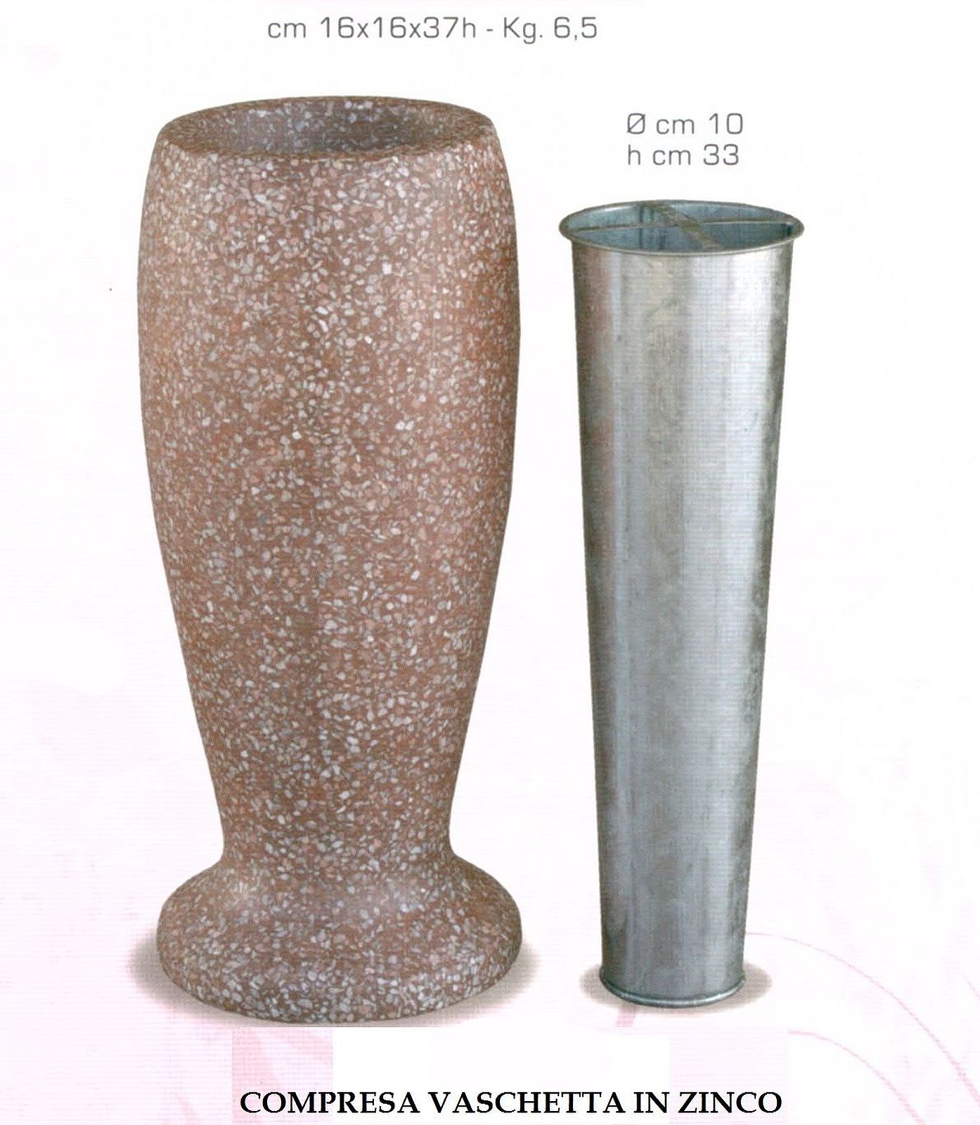 com-four® Vaso per tomba 4x - vaso per cimitero con picchetto